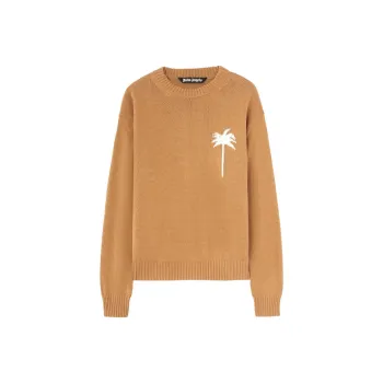 PALM ANGELS Palm Tree Intarsia Crewneck Knitted Jumper