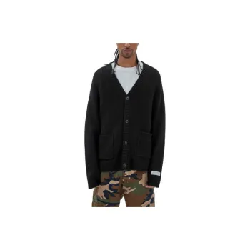 GUESS Originals Label Cardigan Knitwear Men's Black