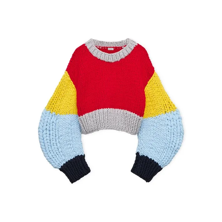 LOEWE Cropped Wool Jumper-0