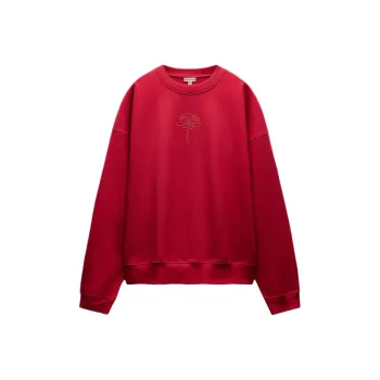 ZARA Sweatshirts Unisex Red