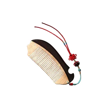 FANGYUANXIAOFU African Blackwood Wooden Comb Women's