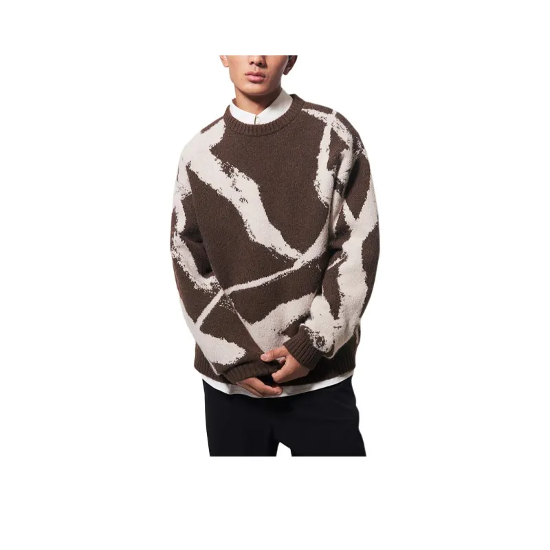 H&M New Year Sweaters Men Coffee/Beige-0