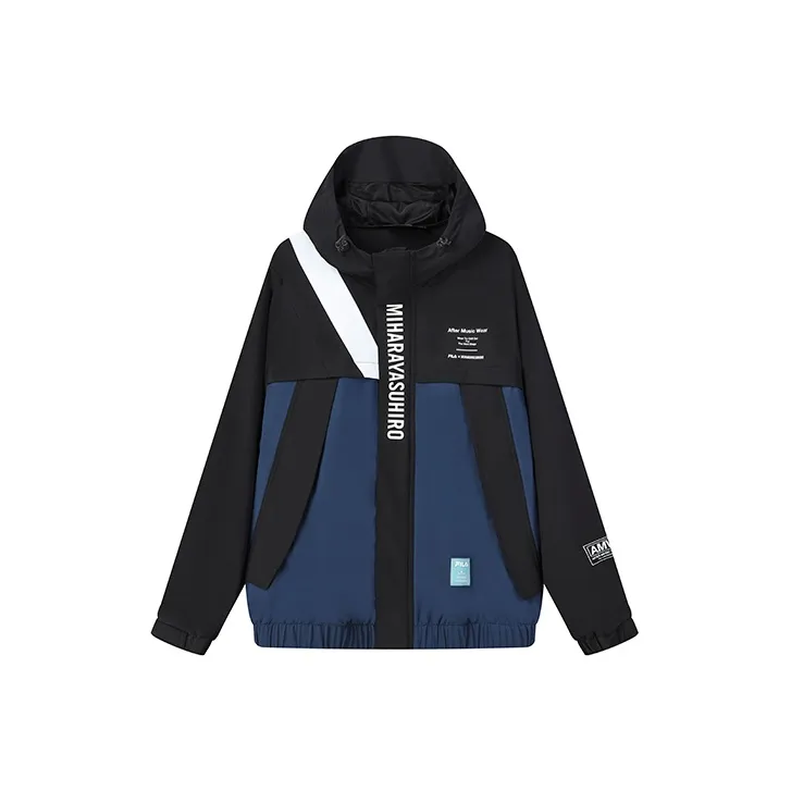 FILA MIHARA YASUHIRO Collaboration Collection Jackets Men Jet Black & Deep Azure Blue-0