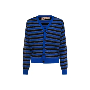 MARNI Striped Button Fastened Cardigan