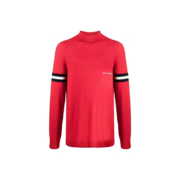 PERFECT MOMENT Textured Yoke Mock Neck Jumper