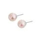 Cherry Blossom Pink Pearl Stud Earrings, 10mm