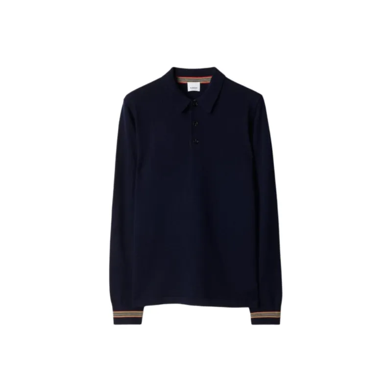 Burberry Polo Shirt Men's Marine Blue-0
