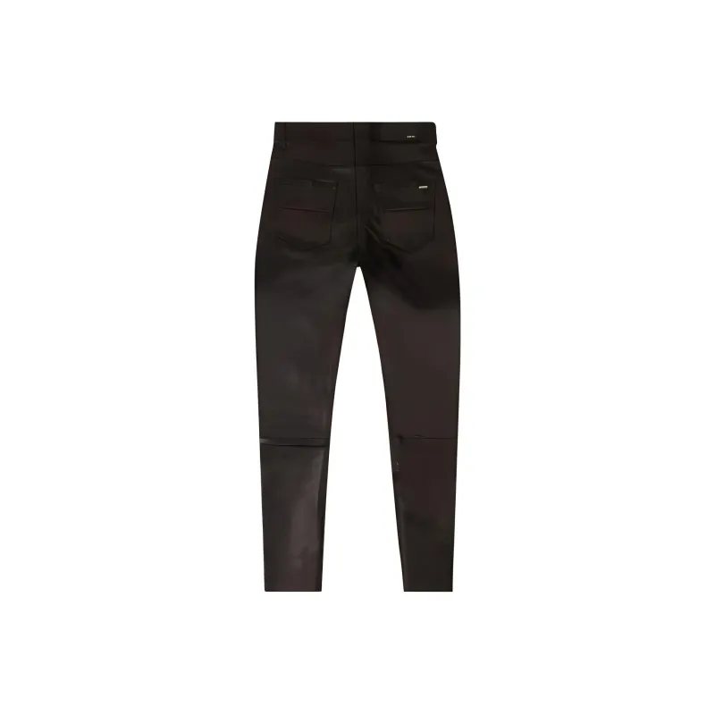 AMIRI Leather Snakeskin Print Pants-1