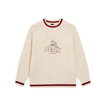 PEAK Fashion Collection Sweater Men's White Beige Yellow