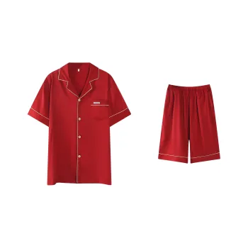 XUANZHITING Pajama Set Men's Red