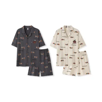 WANANNI Pajama Set Men's Gray Black