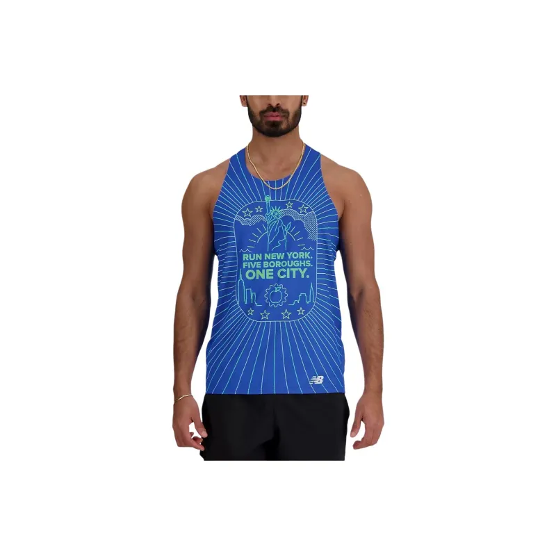 New Balance Tank Tops Men's Blue-0