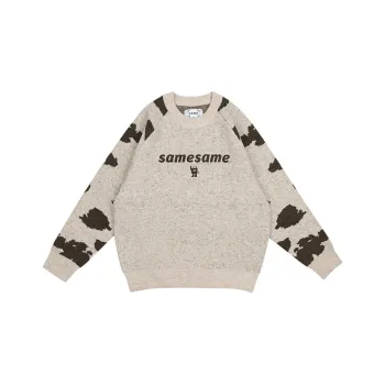 MYSAMESAME Sweater Loose Fit Style Unisex Coffee Milk