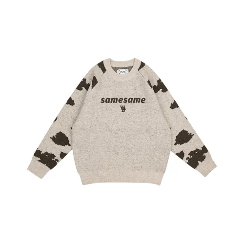 MYSAMESAME Sweater Loose Fit Style Unisex Coffee Milk