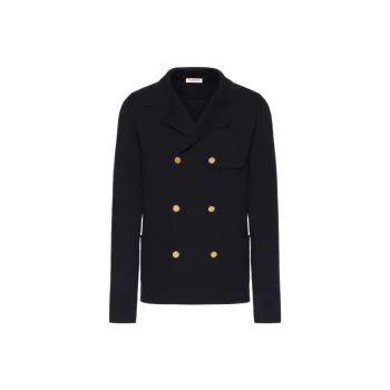 Valentino Double Breasted Long Sleeved Knitted Jacket
