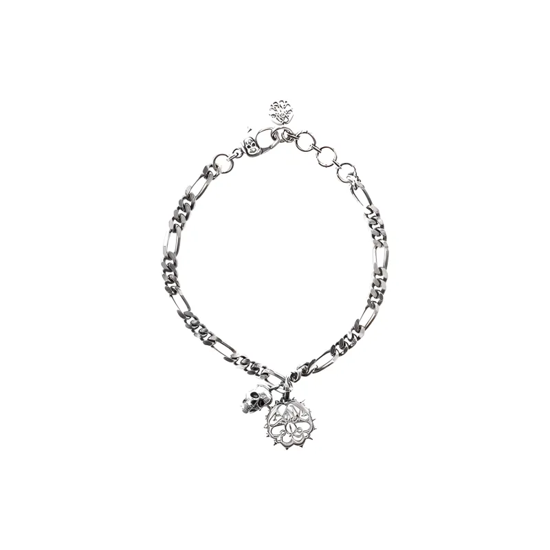 Alexander McQueen Studded Seal And Skull Bracelet-0