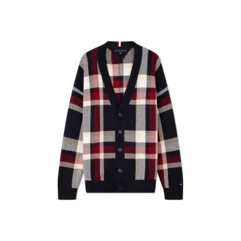 Tommy Hilfiger Knitwear Unisex Navy Blue Plaid