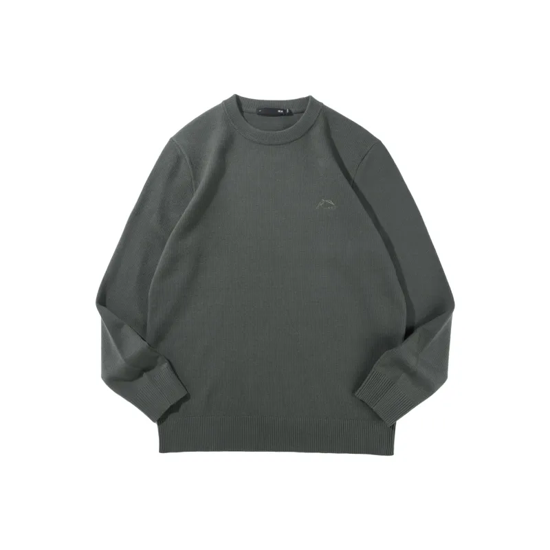 HLA Embroidered Crew Neck Long Sleeved Knitwear Men's-0