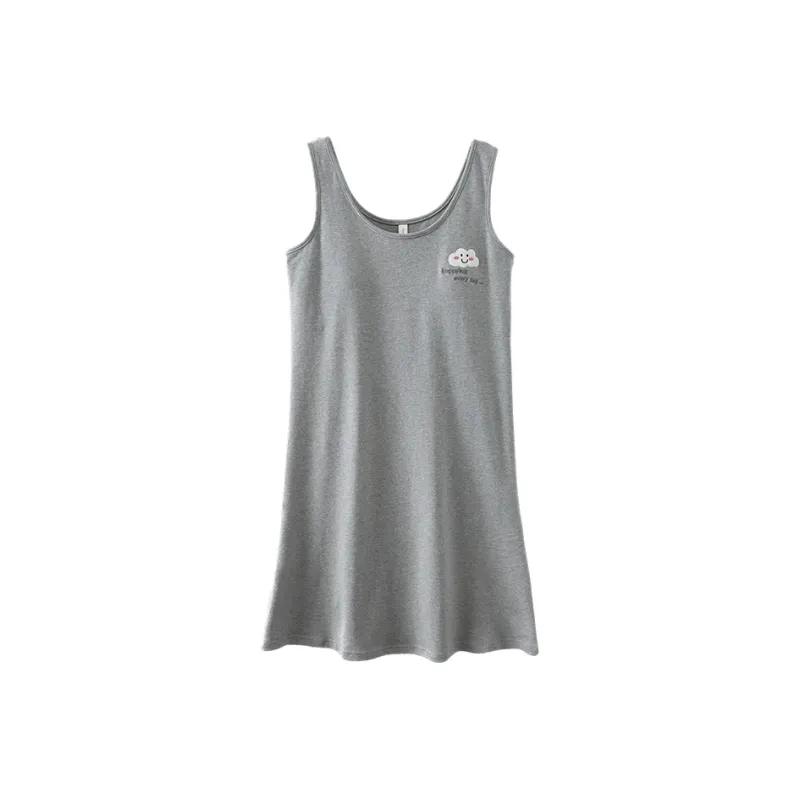 FENTENGCARE Nightgown Women's Gray-0