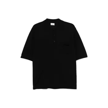 SAINT LAURENT Button Detailed Knitted Polo Shirt