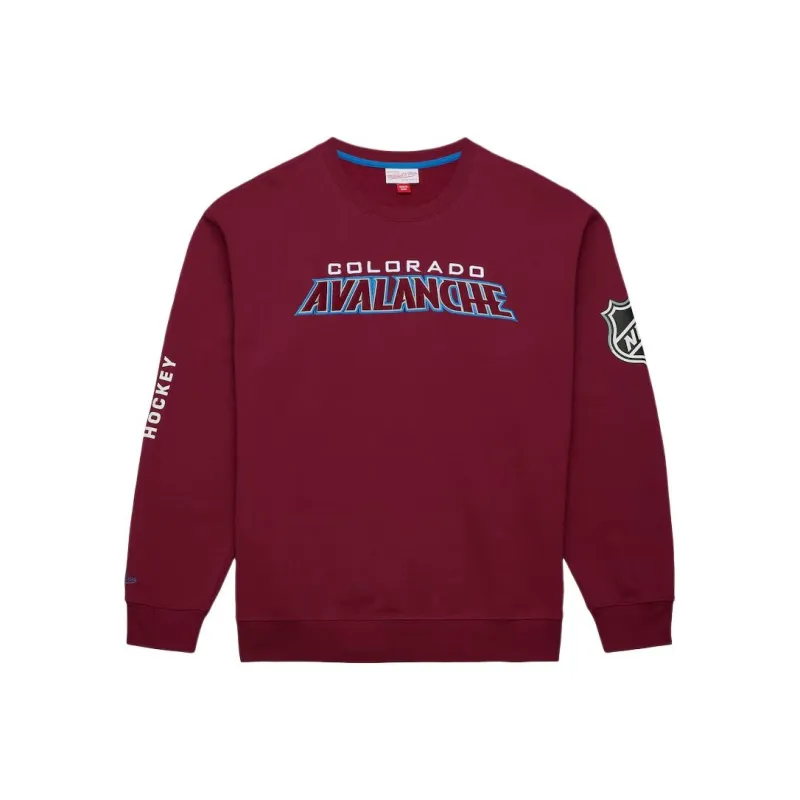 Mitchell & Ness Colorado Avalanche There & Back Sweatshirt Men's Burgundy Red-0