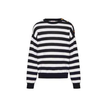Valentino Striped Straight Hem Jumper