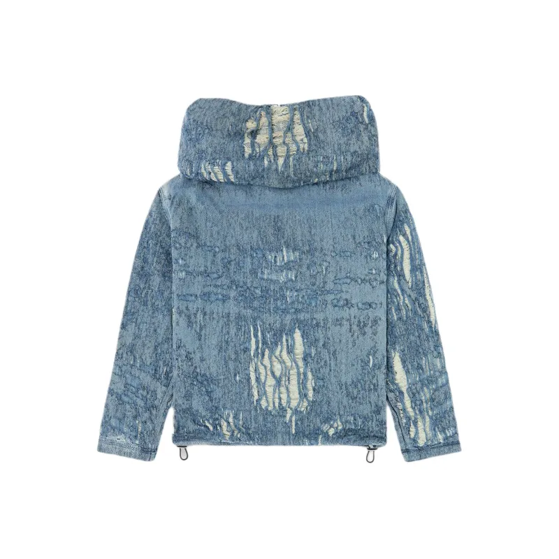 DIESEL Ripped Denim Sweatshirt-0