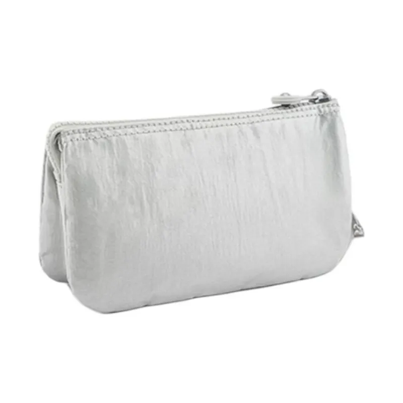 Kipling Fabric Clutch Small Size Women's Metallic Silver-1