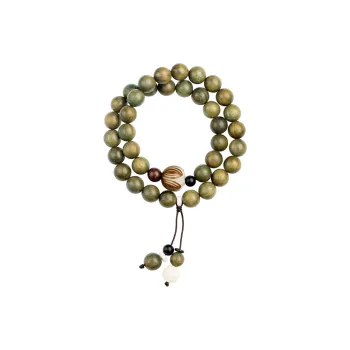 JIUHUASHAN Green Sandalwood Bracelets Unisex