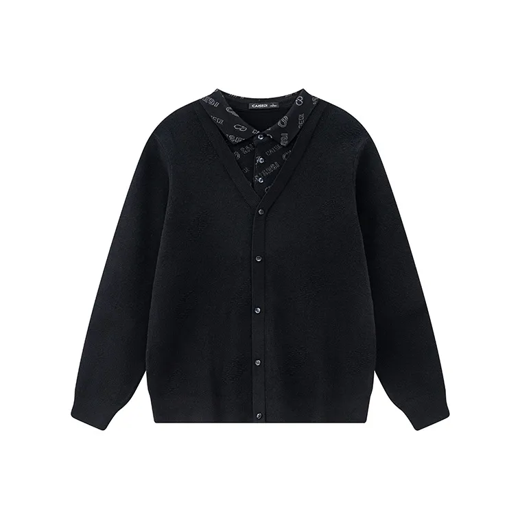 CAISEDI Sweaters Men Black-0