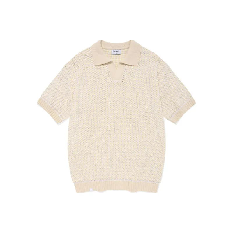 COVERNAT SS24 Polo Knit Sweater Men's Ivory-0