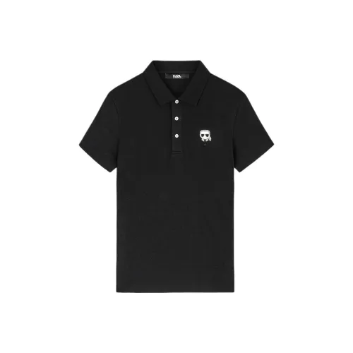 KARL LAGERFELD Polo Shirt Men Black