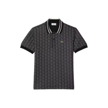 LACOSTE Monogram jacquard Polo Shirt