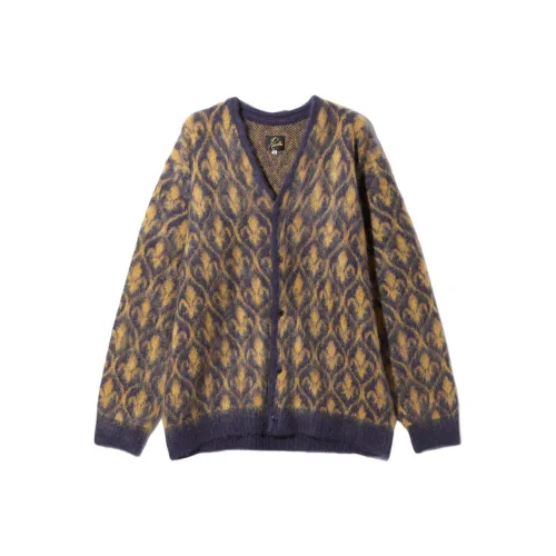 Needles Pattern Jacquard Button Up Cardigan