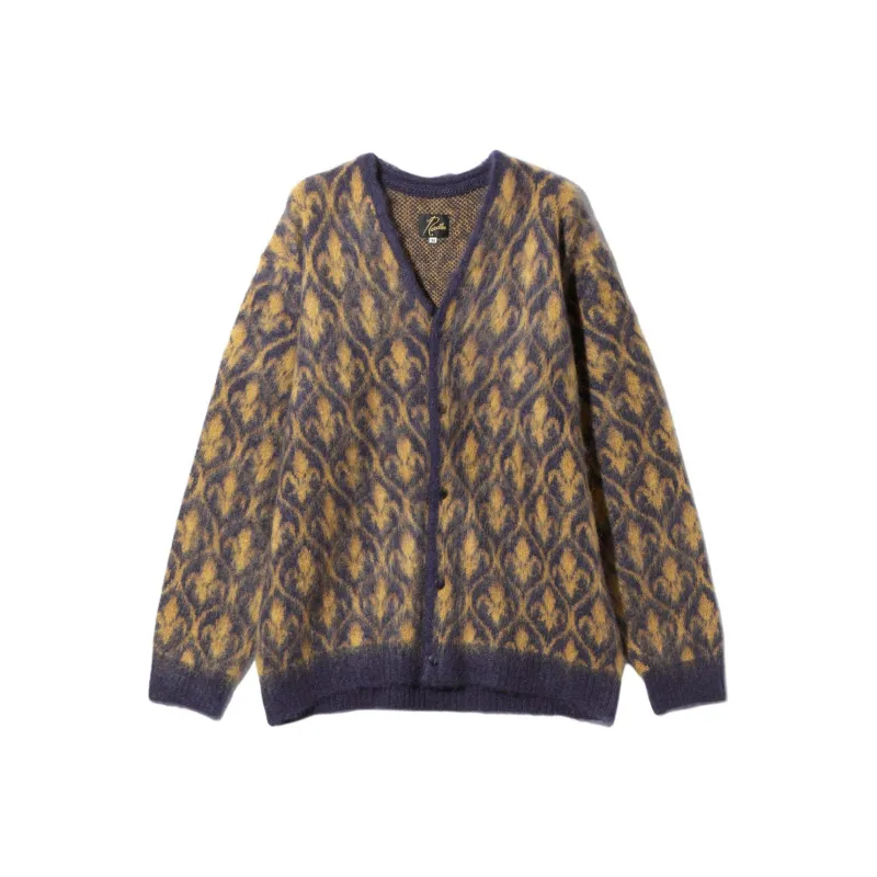 Needles Pattern Jacquard Button Up Cardigan-0
