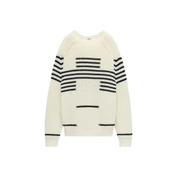 LOEWE Stripe Pattern Intarsia Crewneck Jumper
