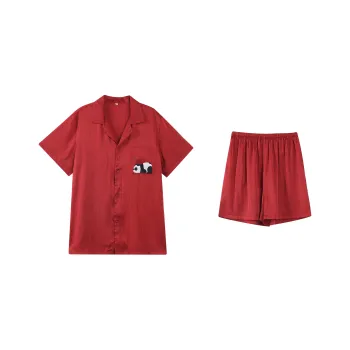 XUANZHITING Pajama Set Men's Red