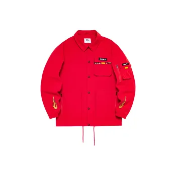 Erke x WANGZHERONGYAO LIANMINGKUAN Sports Life Collection Jacket Men's Oriental Red