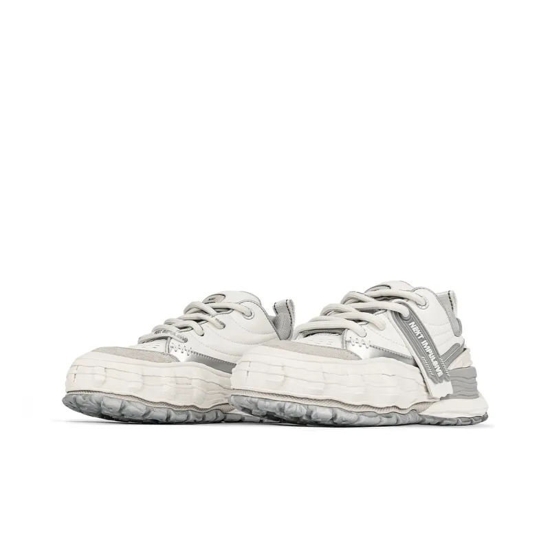 NEXT IMPULSIVE Wave Collection Stylish Skateboarding Shoes Unisex Silver White Brand Theme Box Limited Edition-4
