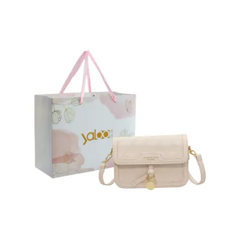 Yalu PVC Shoulder Bag, Crossbody Bag Unisex White/Black/Khaki & White/Black & White/Pink & White
