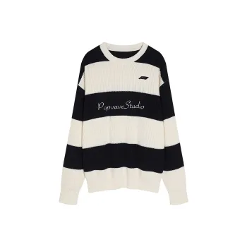 POPWAVE Knitwear Unisex Blue White Horizontal Stripes