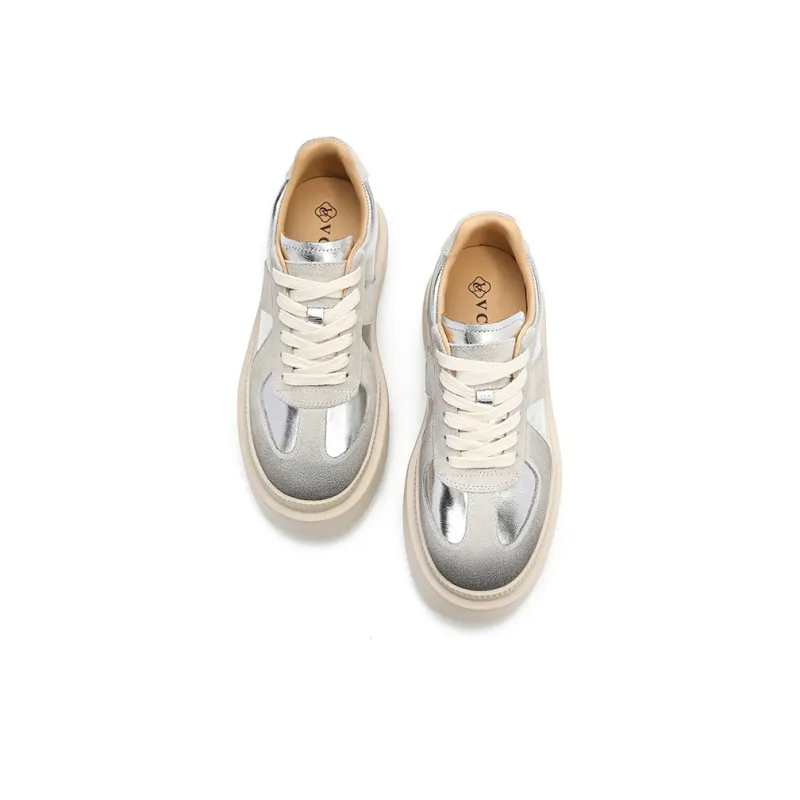 VCA Skateboard Shoes Women's Low Top Silver-3
