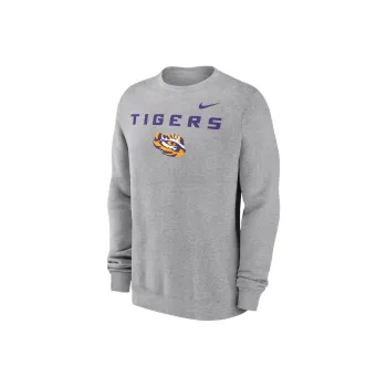 Nike Lsu Tigers Primetime Primary Stack Men's Nike College Pullover Crew