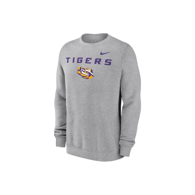 Nike Lsu Tigers Primetime Primary Stack Men's Nike College Pullover Crew-0