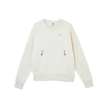 PUMA WINTERIZEDPUMATECH TB CREW FOREVER.FASTER. WARMCELL Sweatshirt Men's Snow White