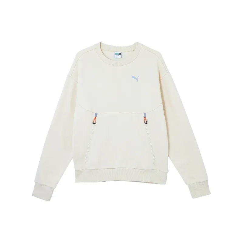 PUMA WINTERIZEDPUMATECH TB CREW FOREVER.FASTER. WARMCELL Sweatshirt Men's Snow White-0
