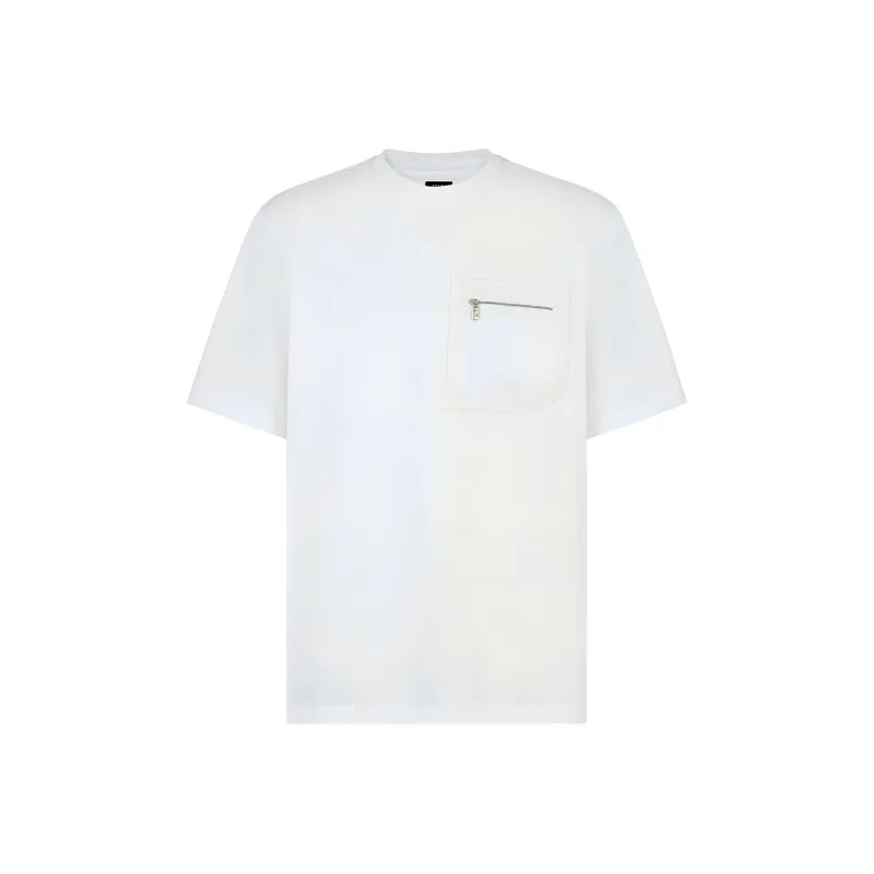 FENDI Monogrammed Pocket Crewneck T Shirt-0