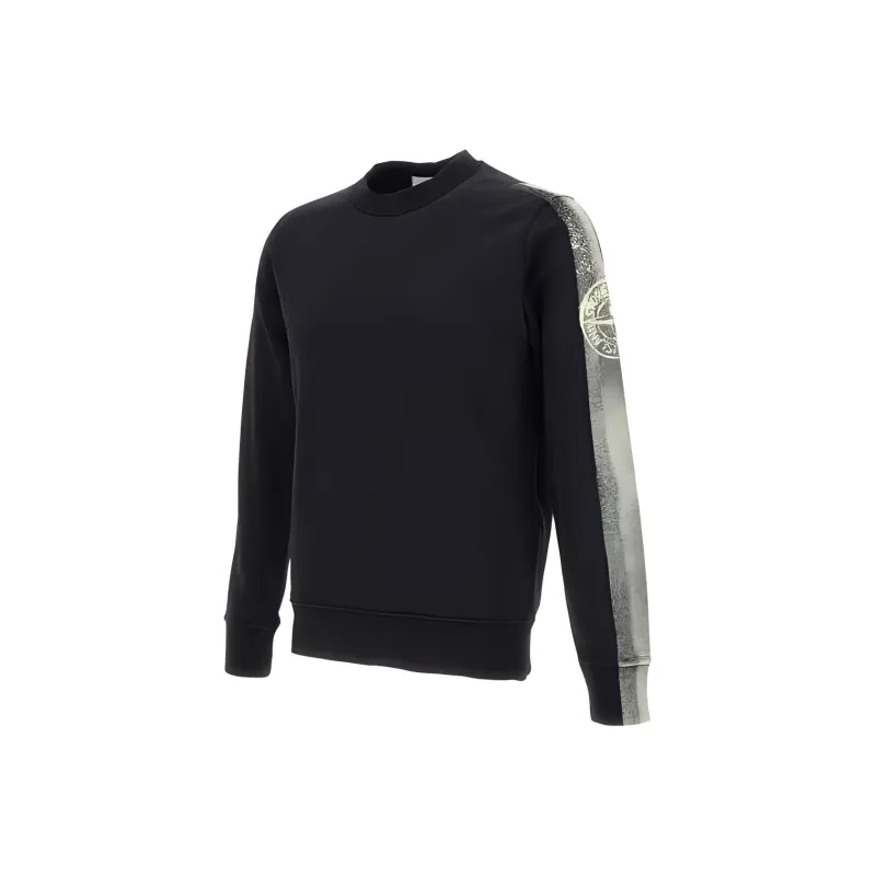 STONE ISLAND Logo Printed Crewneck Sweatshirt-1
