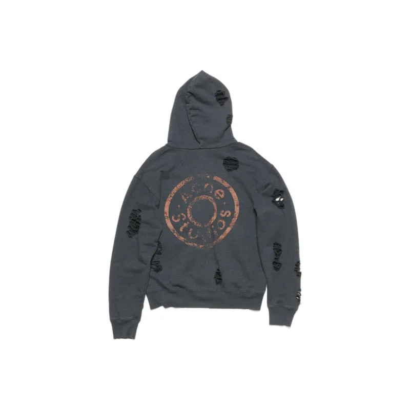 Acne Studios Distressed Zipped Hoodie-0
