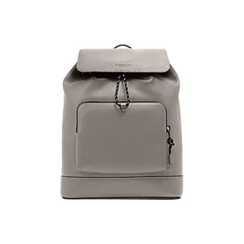 COACH Turner Pebbled Leather Backpack Regular Women's Gray